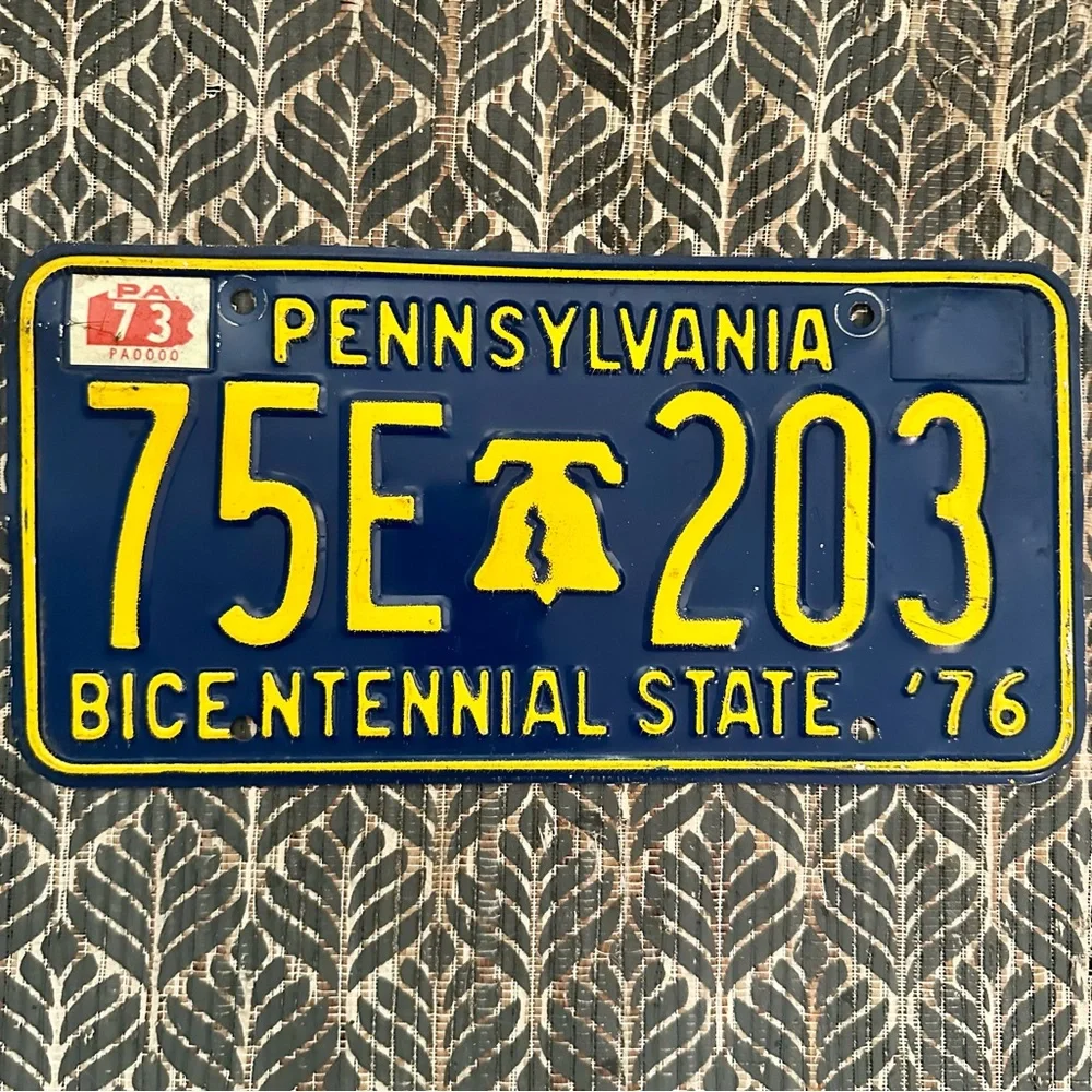 Pennsylvania Bicentennial State 1976 License Plate